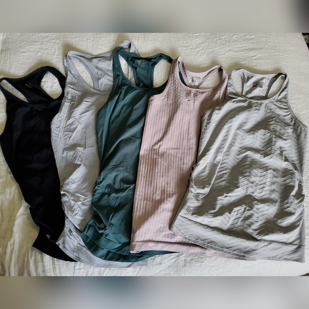 Lot of 5 Athletic Tank Tops Size Large